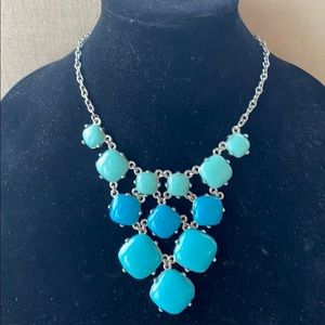 Shaded blue stones costume necklace.